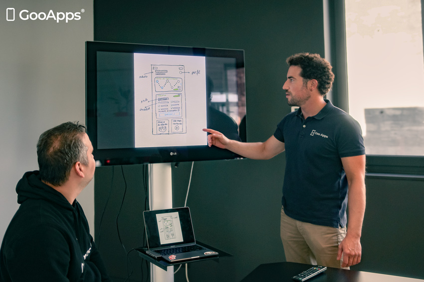 equipo de gooapps desarrolando una app
